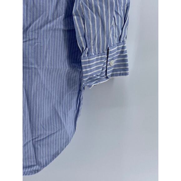 MADEWELL Women's Blue-White Striped Button-Up Boyfriend Tunic Top SZ M - Picture 8 of 12